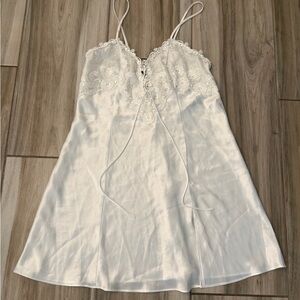 Vintage White Lace Night Slip Dress